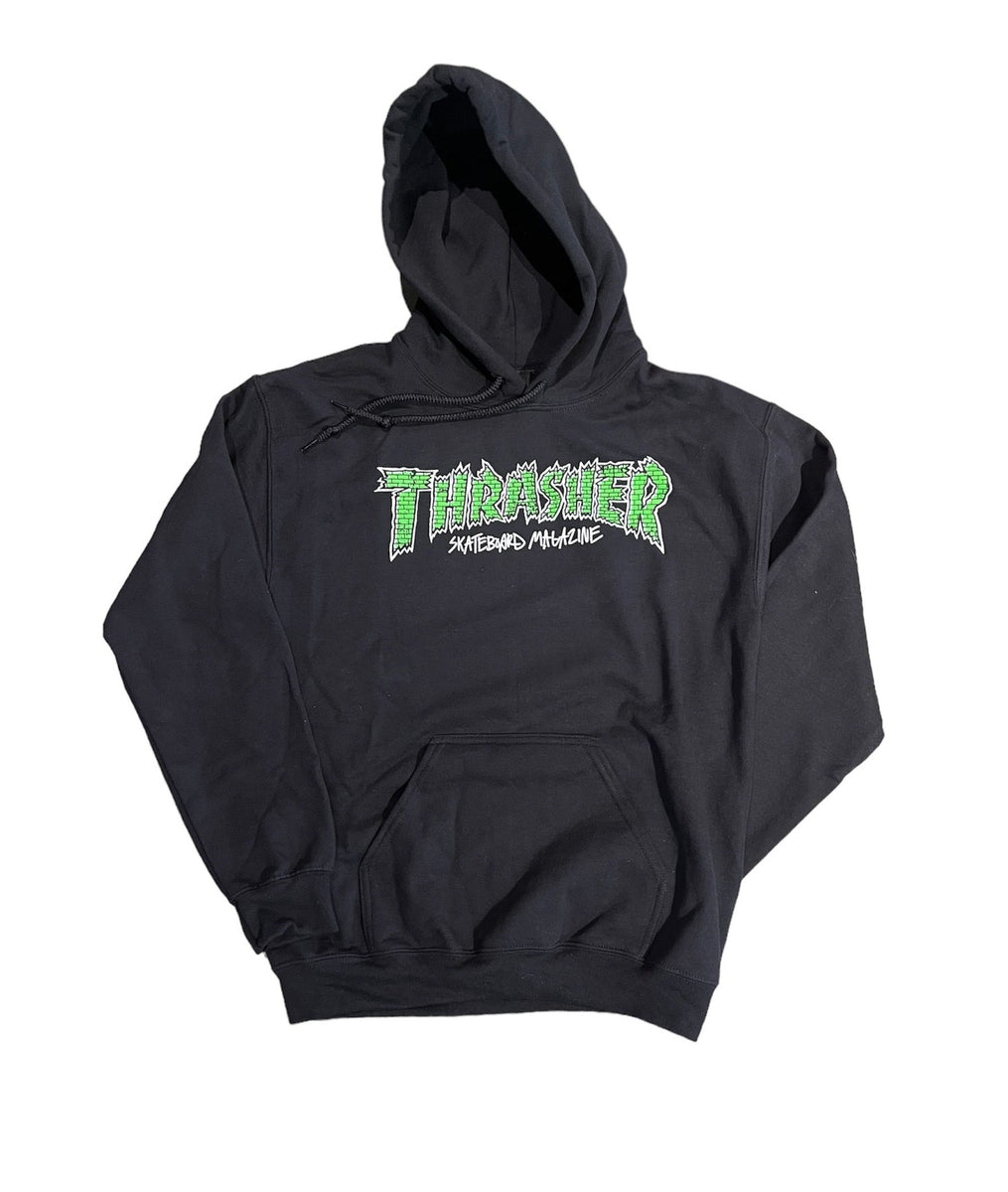 Thrasher Brick Hoodie - Black