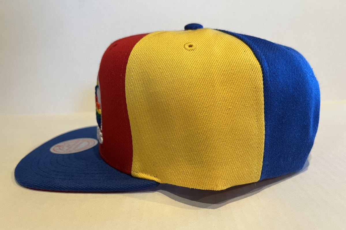 Mitchell and Ness PINWHEEL White-Royal-Red Fitted Hat