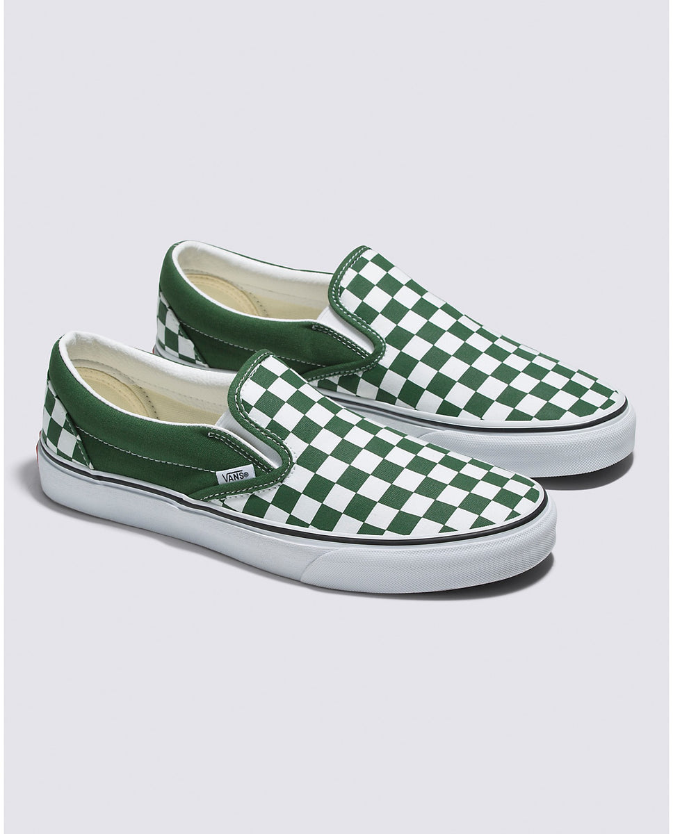 Vans Classic Slip-On Shoes (Color Theory Checkerboard Golden Yellow) - 5.0 Boys/6.5 Women