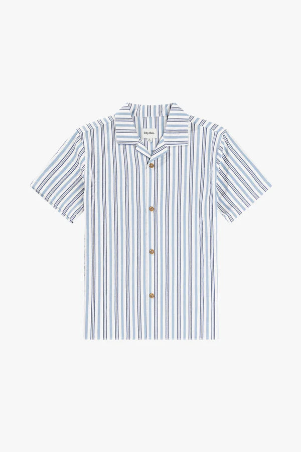 Vacation Stripe Short Sleeve shirt - Blue