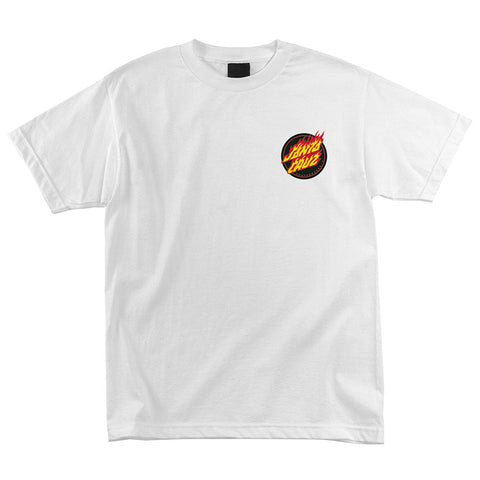 Santa Cruz Flaming Dot T-Shirt - White