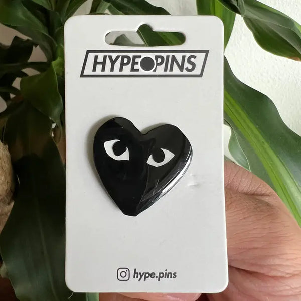 CDG Soft Black Enamel Pin