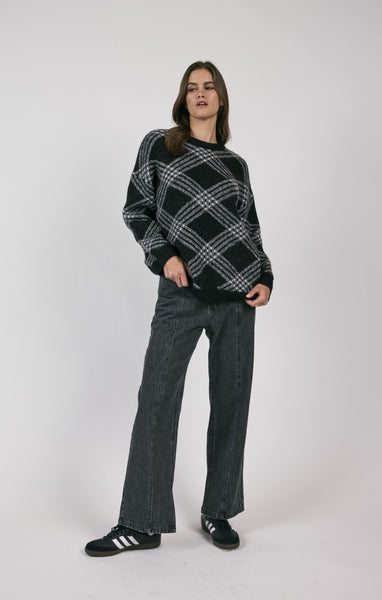 Brooke Plaid Print Sweater