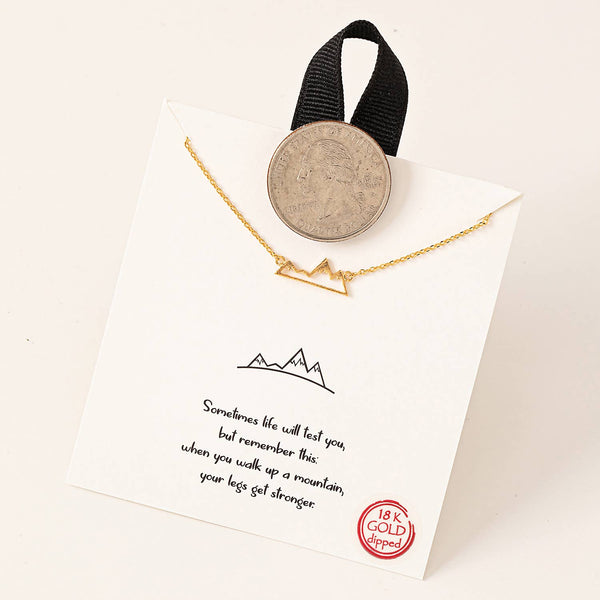 Mountain Range Pendant Necklace: G