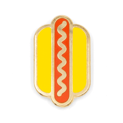 Hot Dog Enamel Pin