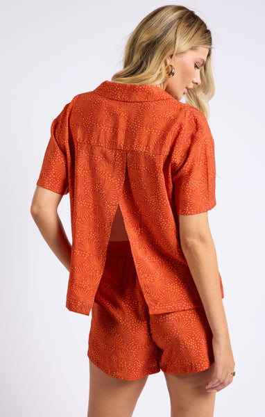 Refined Desert Tie Shirt - Clay Orange