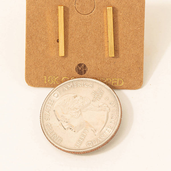 Dainty Bar Stud Earrings: G