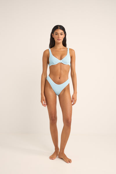 Cove Stripe Underwire Bikini Top - Blue