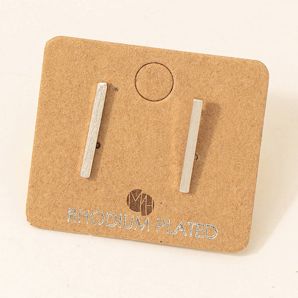 Dainty Bar Stud Earrings: G