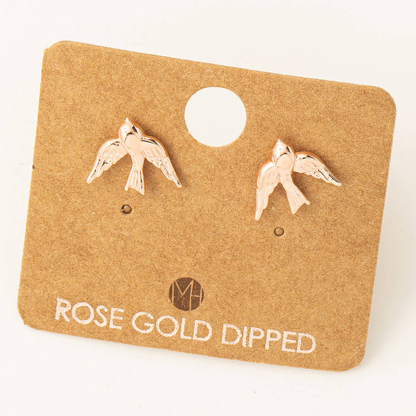 Mini Bird Stud Earrings: S