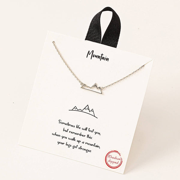 Mountain Range Pendant Necklace: G