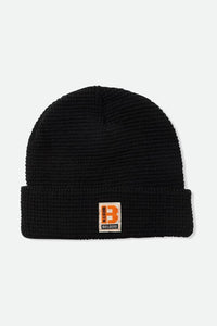 Brixton Builders Waffle Knit Beanie - Black