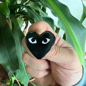 CDG Soft Black Enamel Pin