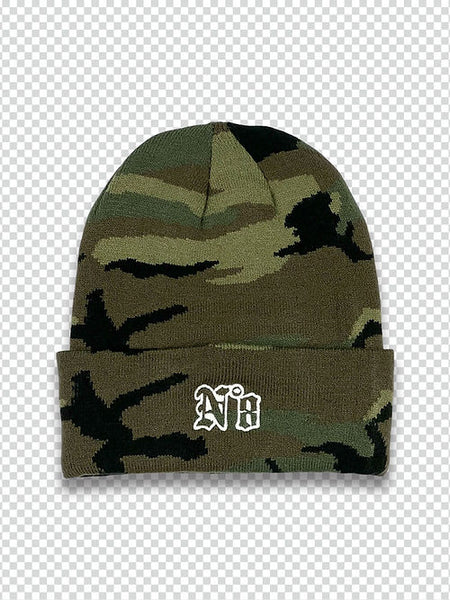 motley-beanie - Woodland Camo