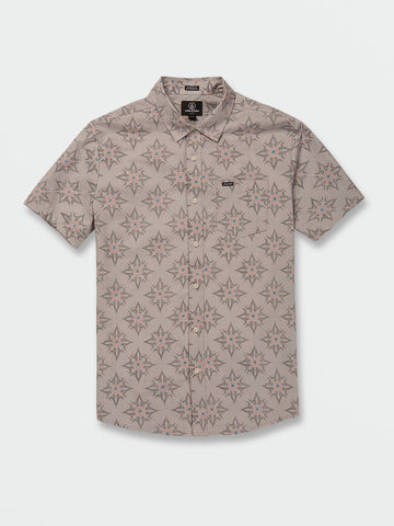 Volcom Throwing Stars Short Sleeve Shirt - Tower Grey