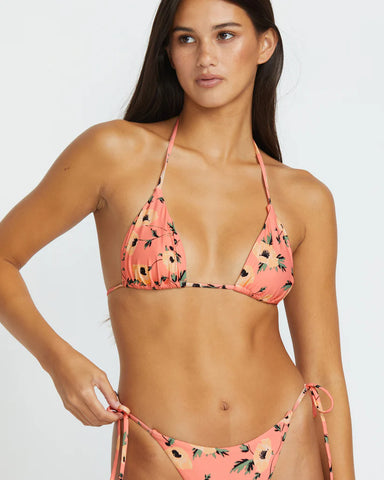 Call Me Big Poppy Triangle Bikini Top - Sunset