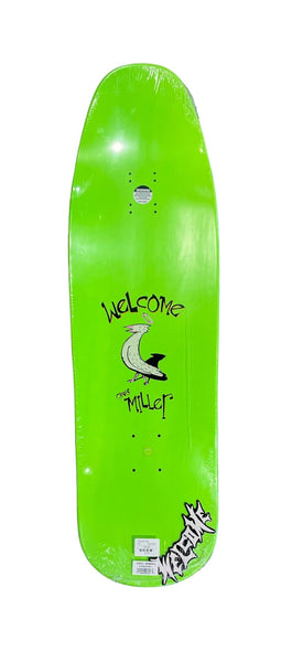 Welcome Skateboards Sleeping Cat On Gaia Neon Green Dip - 9.6
