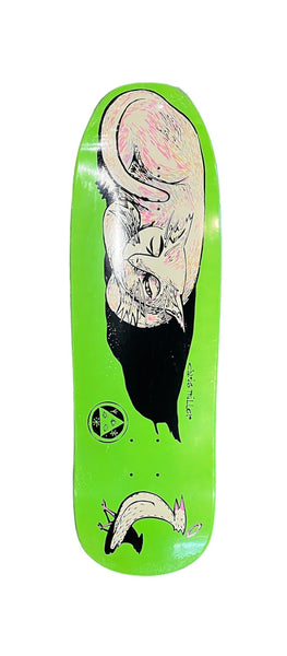 Welcome Skateboards Sleeping Cat On Gaia Neon Green Dip - 9.6