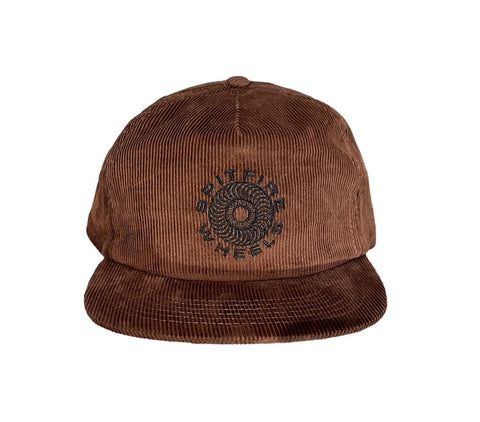 Spitfire Classic '87 Swirl Snapback Cord Hat - Brown Black