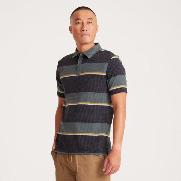 Bless Up Polo - Forest Stripe