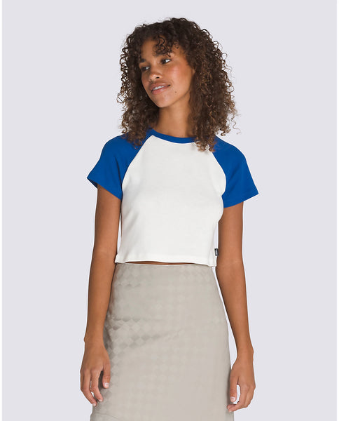 Clare Raglan Tee - True Blue Marshmallow