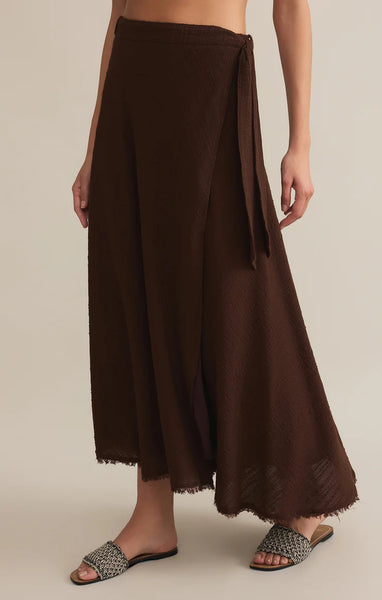 Salerno Wrap Midi Skirt - Lava Rock