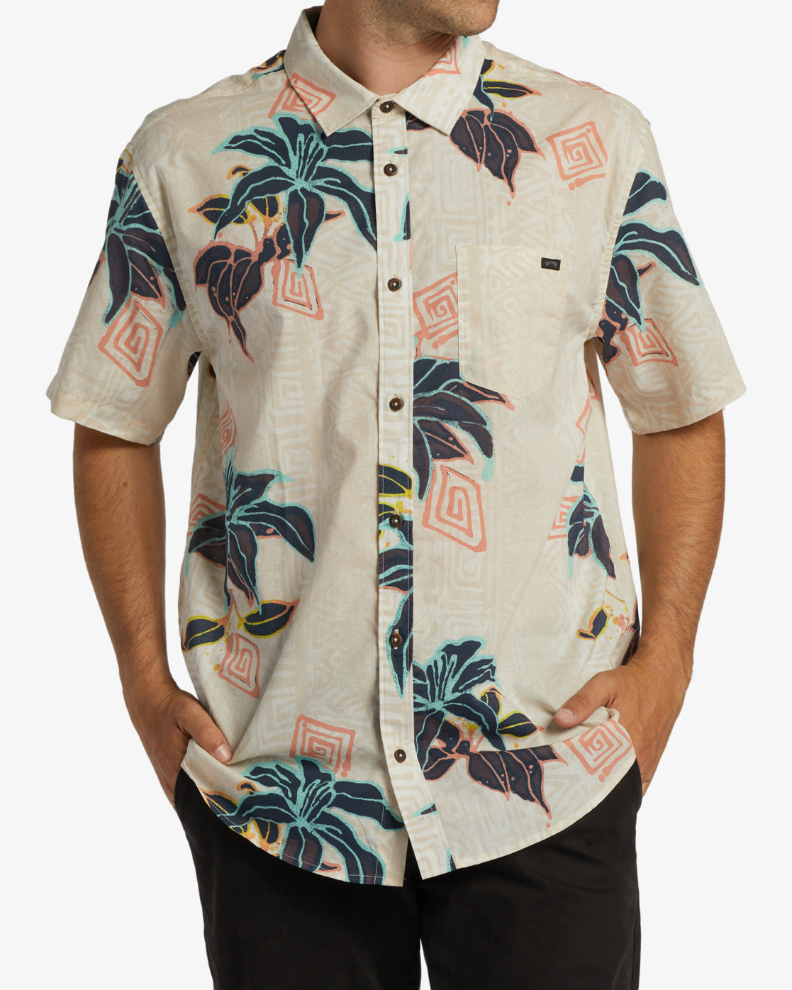 Billabong Sundays Short Sleeve Button Up Shirts - Bone