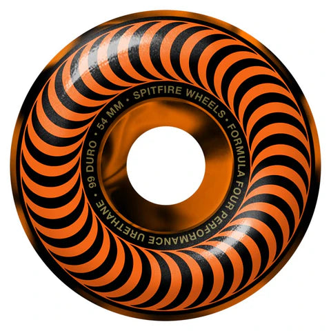 F499 Classic Wheels - Black Orange Swirl