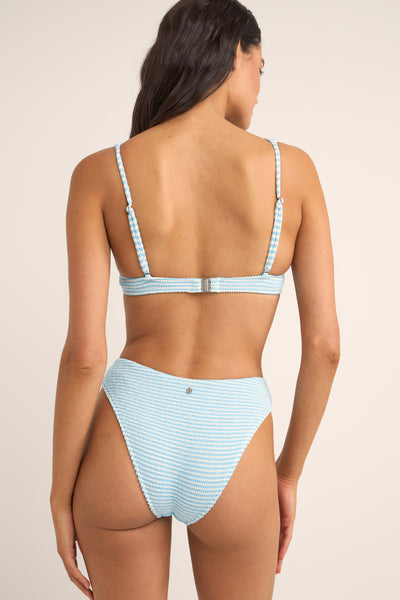 Cove Stripe Underwire Bikini Top - Blue