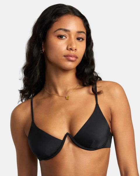 Solid Inverted V-Wire Bra