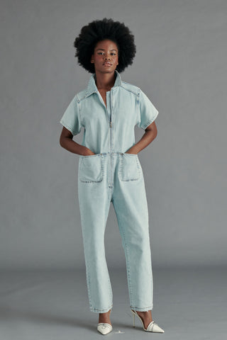 Eira Jumpsuit - Stone Wash Blue