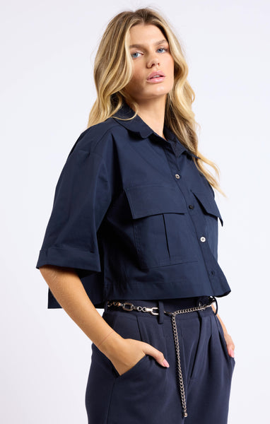 Like Totally Cargo Shirt - Navy