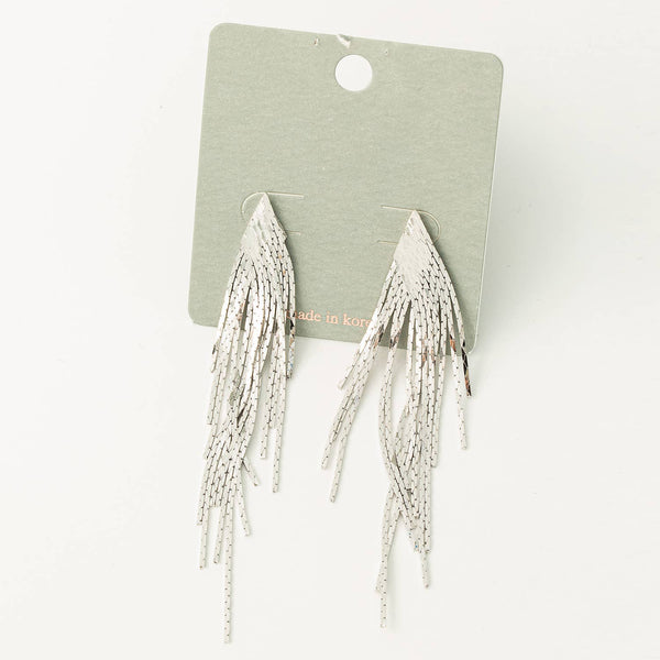 Triangle Chain Fringe Earrings: G