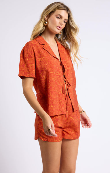 Refined Desert Tie Shirt - Clay Orange