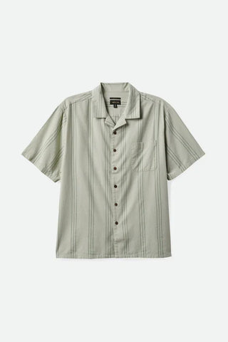 Brixton Bunker Reserve Cool Weight Short Sleeve Shirt - Mineral Grey