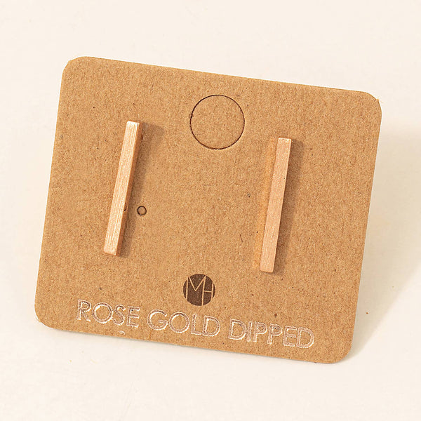 Dainty Bar Stud Earrings: G