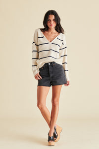 Kaitlyn Sweater - Ivory Stripe