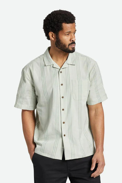 Brixton Bunker Reserve Cool Weight Short Sleeve Shirt - Mineral Grey