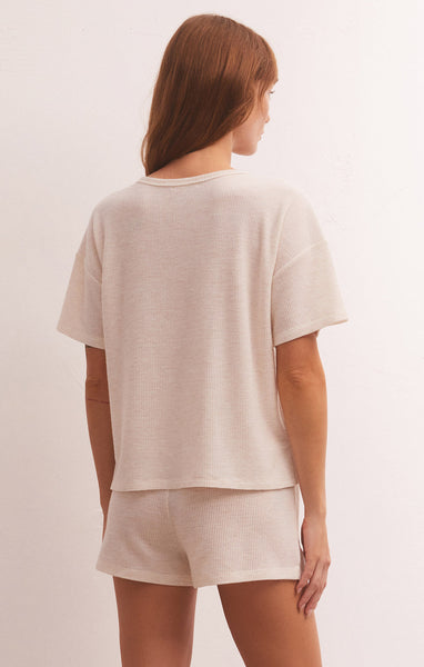 Z Supply Cozy Days Thermal Tee - Light Oatmeal