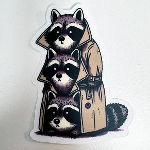 3 Raccoons Sticker