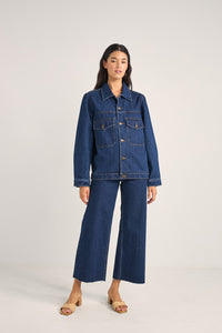 Oversized Denim Jacket - Indigo