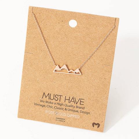 Mountain Cutout Pendant Necklace