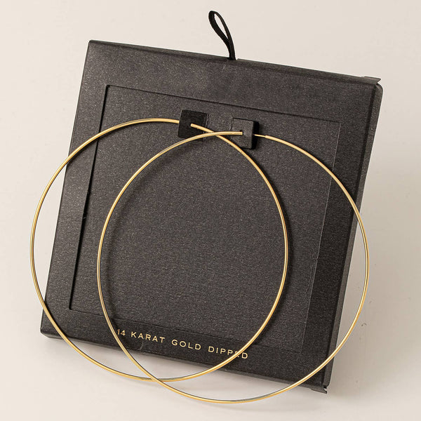 Secret Box Secret Box Large Thin Hoop Earrings: GD