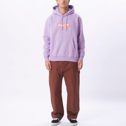 Obey Tag Pullover Hoodie - Digital Lavender