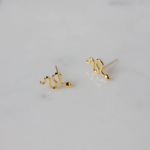 Oceanne Dainty Snake Stud Earrings