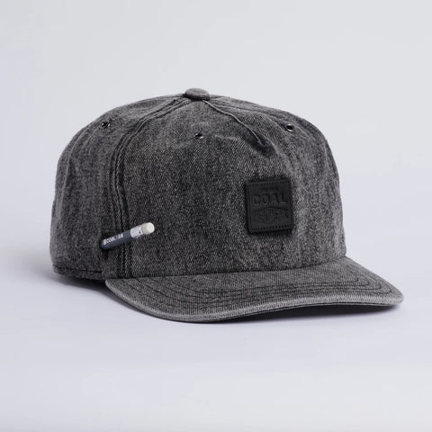 Coal The Clayton Workwear Cap - Black Acid Wash