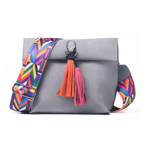 Tassel Crossbody - Grey