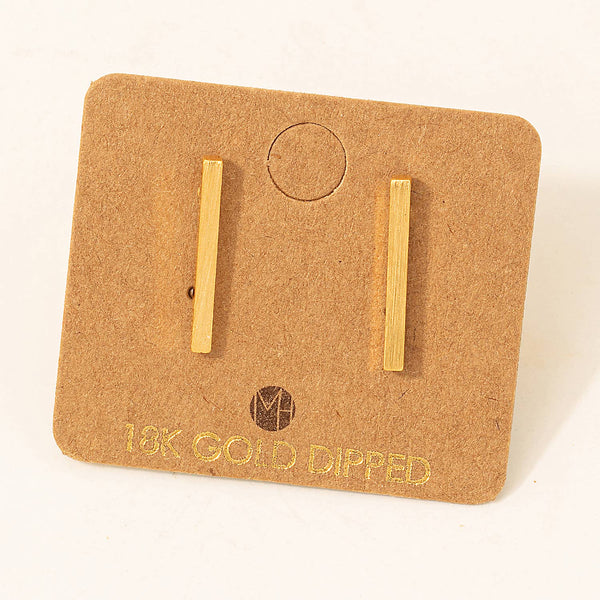 Dainty Bar Stud Earrings: G