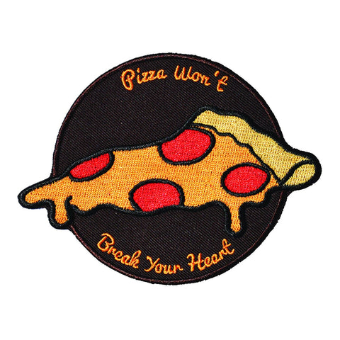 Pizza Won't Break Your Heart Embroidered Patch