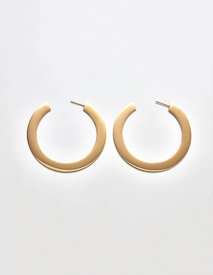 Medium Flat Hoop Earrings